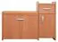 Sitzbank mit Stauraum / Schuhschrank Pamanukan 21, Farbe: Erle - Abmessungen: 87 x 90 x 31 cm (H x B x T)