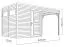 Steiner Shopping Gartenhaus Basel 02 mit Anbaudach inkl. Fußboden, Hellgrau lackiert - 19 mm Elementgartenhaus, Nutzfläche: 5,10 m², Flachdach
