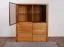 Vitrine Jussara 02, Farbe: Natur, Eiche teilmassiv - 150 x 124 x 42 cm (H x B x T)