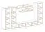 Dunkle Wohnwand Hompland 24, Farbe: Schwarz - Abmessungen: 170 x 260 x 40 cm (H x B x T), mit genügend Stauraum