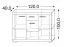 Kommode Madryn 07, Farbe: Eiche Sonoma / Weiß - 100 x 120 x 40 cm (H x B x T)