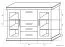 Vitrine Wewak 04, Farbe: Sonoma Eiche - Abmessungen: 117 x 160 x 42 cm (H x B x T)