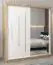Schiebetürenschrank / Kleiderschrank mit Spiegel Tomlis 04B, Farbe: Eiche Sonoma / Weiß matt - Abmessungen: 200 x 180 x 62 cm (H x B x T)