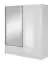 Spiegelschrank mit genügend Stauraum Anfield 03, Farbe: Weiß Hochglanz - Abmessungen: 214 x 184 x 62 cm (H x B x T), mit zwei Schubladen und sechs Fächern