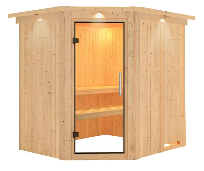 Sauna Emma 08, 68 mm Wandstärke - 210 x 184 x 202 cm (B x T x H)