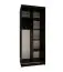 90 cm breiter Kleiderschrank mit 2 Türen | 6 Fächer | Farbe: Schwarz Abbildung