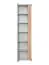 Schmales Regal mit fünf Fächern Susort 06, 198 x 49 x 35 cm, Eiche Artisan / Grau, 5 Holzeinlegeböden, 1 Drehtür, 6 Fächer, matte Front