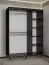 Schiebetürenschrank mit einer Spiegeltür Jotunheimen 78, Farbe: Schwarz - Abmessungen: 208 x 150,5 x 62 cm (H x B x T)