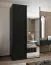 Kleiderschrank / Schiebetürenschrank | 6 Fächer | Farbe: Schwarz | 2 Kleiderstangen | 245,5 x 130 x 64 cm | Soft-Close | Spiegel | 2 Schiebetüren