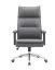 Ästhetischer Bürostuhl Tawi 03 in Grau, 360 Grad drehbar, höhenverstellbar, 109-117 x 49 x 71 cm, gepolstertes Kunstleder, mit hoher Rückenlehne