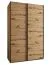 Kleiderschrank / Schiebetürenschrank | 245,5 x 150 x 64 cm | 2 Schiebetüren | 2 Kleiderstangen| 6 Fächer | 6 Einlegeböden | Farbe: Eiche Artisan