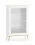 Luxuriöse Vitrine mit vier Fächer Breckenridge 03, Farbe: Weiß, ABS-Kantenschutz, Maße: 152 x 92 x 40 cm, Soft-Close-System, Griffe: Gold, mit 2 Türen