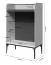 Wohnzimmer - Set B Manono | 4-teilig | Farbe: Creme | LED-Beleuchtung | Soft Close System | Metallbeine
