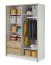 Kleiderschrank | 2 Türen | 1 Kleiderstange | 2 Schubladen | 6 Fächer | 5 Einlegeböden | 154 cm breit | MDF Abbildung