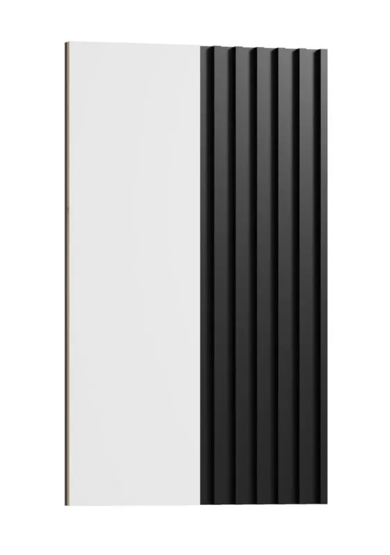 Spiegel mit schwarzen Lamellen, elegantes Design, 110 x 67 x 4 cm, ABS-Kanten, hochwertig verarbeitet, gut kombinierbar