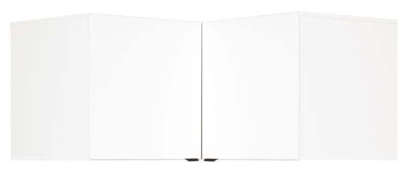 Aufsatz für Eckkleiderschrank Marincho, Farbe: Weiß - Abmessungen: 54 x 105 x 106 cm (H x B x T)