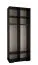 Kleiderschrank im stylischen Design Beskiden 20, Farbe: Schwarz - Abmessungen: 236,5 x 100 x 47 cm (H x B x T)
