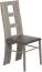 Stuhl Selun 15, Farbe: Eiche Trüffel / Graue Polsterung - 97 x 43 x 40 cm (H x B x T)