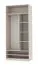 Offener Kleiderschrank | Cabecao 02 | Kaschmir | 206 x 90 x 51 cm | eine Kleiderstange | 7 Fächer | minimalistischer Stil | genügend Stauraum