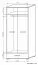 Schmaler Kleiderschrank | 2 Drehtüren | 1 Schublade | 1 Fach | mit Kleiderstange | 80 cm breit | Farbe: Sonoma Eiche Abbildung