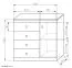 Kommode Mojokerto 02, Farbe: Walnuss / Schwarz - Abmessungen: 85 x 90 x 39 cm (H x B x T)