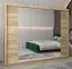 250 cm breiter Kleiderschrank mit 3 Türen | 10 Fächer | Farbe: Sonoma Eiche Abbildung