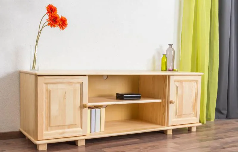 TV-Unterschrank Massivholz Farbe: Natur 55x156x47 cm Abbildung