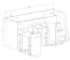 Funktionsbett / Kinderbett / Hochbett-Kombination, Treppe: Links, Jura 72, Farbe: Weiß / Schwarz - Abmessungen: 123 x 248,5 x 93 cm (H x B x T)