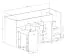 Funktionsbett / Kinderbett / Hochbett-Kombination, Treppe: Rechts, Jura 78, Farbe: Weiß / Schwarz - Abmessungen: 123 x 248,5 x 93 cm (H x B x T)