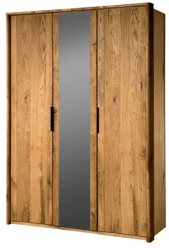 155 cm breiter Kleiderschrank mit 3 Türen | Farbe: Natur Abbildung