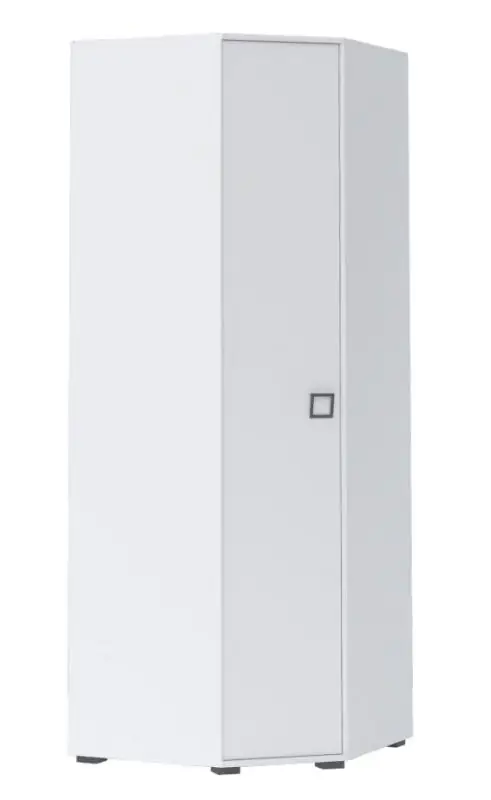Kleiderschrank / Drehtürenschrank Jugendzimmer Weiß 236x86x86 cm Abbildung
