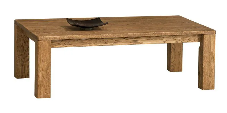 Wohnzimmertisch teilmassiv Farbe: Braun 39x120x75 cm Abbildung