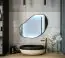Stylischer Spiegel in einer außergewöhnlichen Form Allalinhorn 01, Farbe: Schwarz matt - Abmessungen: 76 x 83 cm (H x B)