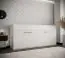 Schrankbett Namsan 01 horizontal, Farbe: Weiß matt - Liegefläche: 90 x 200 cm (B x L)
