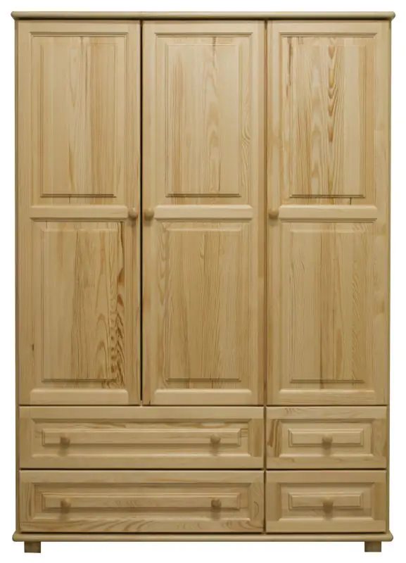 Kleiderschrank Holz natur 017 - Abmessung 190 x 120 x 60 cm (H x B x T)