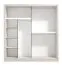 Schiebetürenschrank mit einer Spiegeltür Apatin 03, Farbe: Kaschmir, drei Kleiderstangen, fünf Fächer, Maße: 215,5 x 205 x 60 cm, stilvolles Design