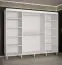 Schiebetürenschrank mit zwei Kleiderstangen Jotunheimen 227, Farbe: Weiß - Abmessungen: 208 x 250,5 x 62 cm (H x B x T)