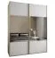 Kleiderschrank / Schiebetürenschrank | Soft-Close-Funktion | 245,5 x 200 x 64 cm | Spiegel | 11 Fächer | Farbe: Weiß | 2 Kleiderstangen | 2 Schiebetüren