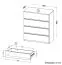 Jugendzimmer - Kommode Alard 05, Farbe: Weiß - Abmessungen: 94 x 80 x 40 cm (H x B x T)