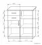 Kommode Kebumen 25, Farbe: Erle - Abmessungen: 105 x 98 x 40 cm (H x B x T)
