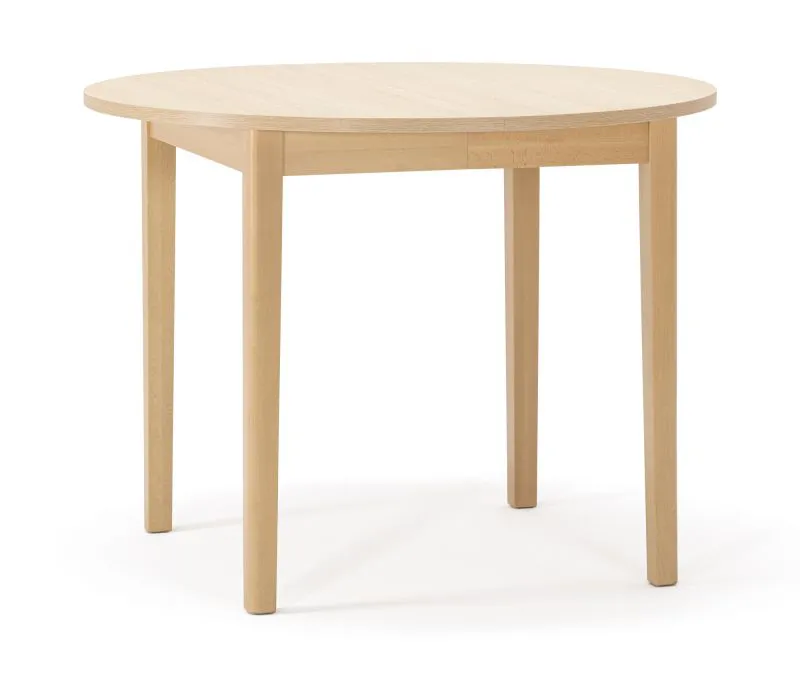 Esstisch | Farbe: Beige / Buche | ausziehbar bis 140 cm | Durchmesser: 100 cm | Holzrahmen | rund | geeignet für kleine Küchen oder Esszimmer