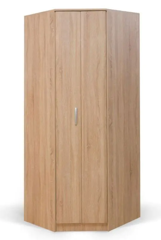 87 cm breiter Kleiderschrank mit 1 Tür | Kleiderstange | Farbe: Braun Abbildung