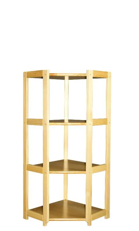 Regal, Küchenregal, Wohnzimmerregal, Bücherregal - 74 cm breit, Kiefer Holz-Massiv, Farbe: Natur Abbildung