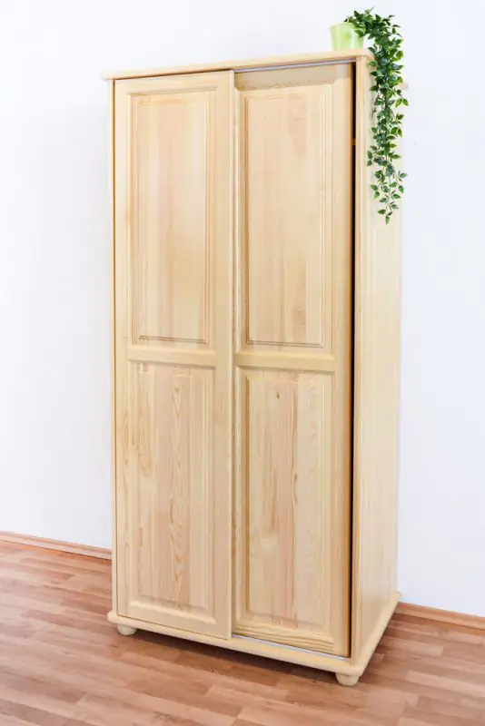 92 cm breiter Kleiderschrank mit 2 Türen | Farbe: Natur Abbildung