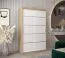 Schiebetürenschrank / Kleiderschrank Jan 02A, Farbe: Eiche Sonoma / Weiß matt - Abmessungen: 200 x 120 x 62 cm ( H x B x T)