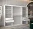 Schiebetürenschrank / Kleiderschrank Jan 06D mit Spiegel, Farbe: Weiß matt / Eiche Sonoma - Abmessungen: 200 x 250 x 62 cm (H x B x T)