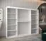 Schiebetürenschrank / Kleiderschrank Aizkorri 06B mit Spiegel, Farbe: Weiß matt / Eiche Sonoma - Abmessungen: 200 x 250 x 62 cm ( H x B x T)
