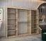 Schiebetürenschrank / Kleiderschrank Jan 06A, Farbe: Eiche Sonoma - Abmessungen: 200 x 250 x 62 cm ( H x B x T)