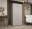 Kleiderschrank mit einer Kleiderstange Eiger 11, Farbe: Kaschmir, 1 Meter breit, ein Fach, zwei Türen, Soft-Close-Funktion, Griffe: Gold, für Schlafzimmer