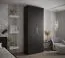Schlichter Kleiderschrank mit genügend Stauraum Karpaten 12, Farbe: Schwarz - Abmessungen: 236,5 x 100 x 47 cm (H x B x T)